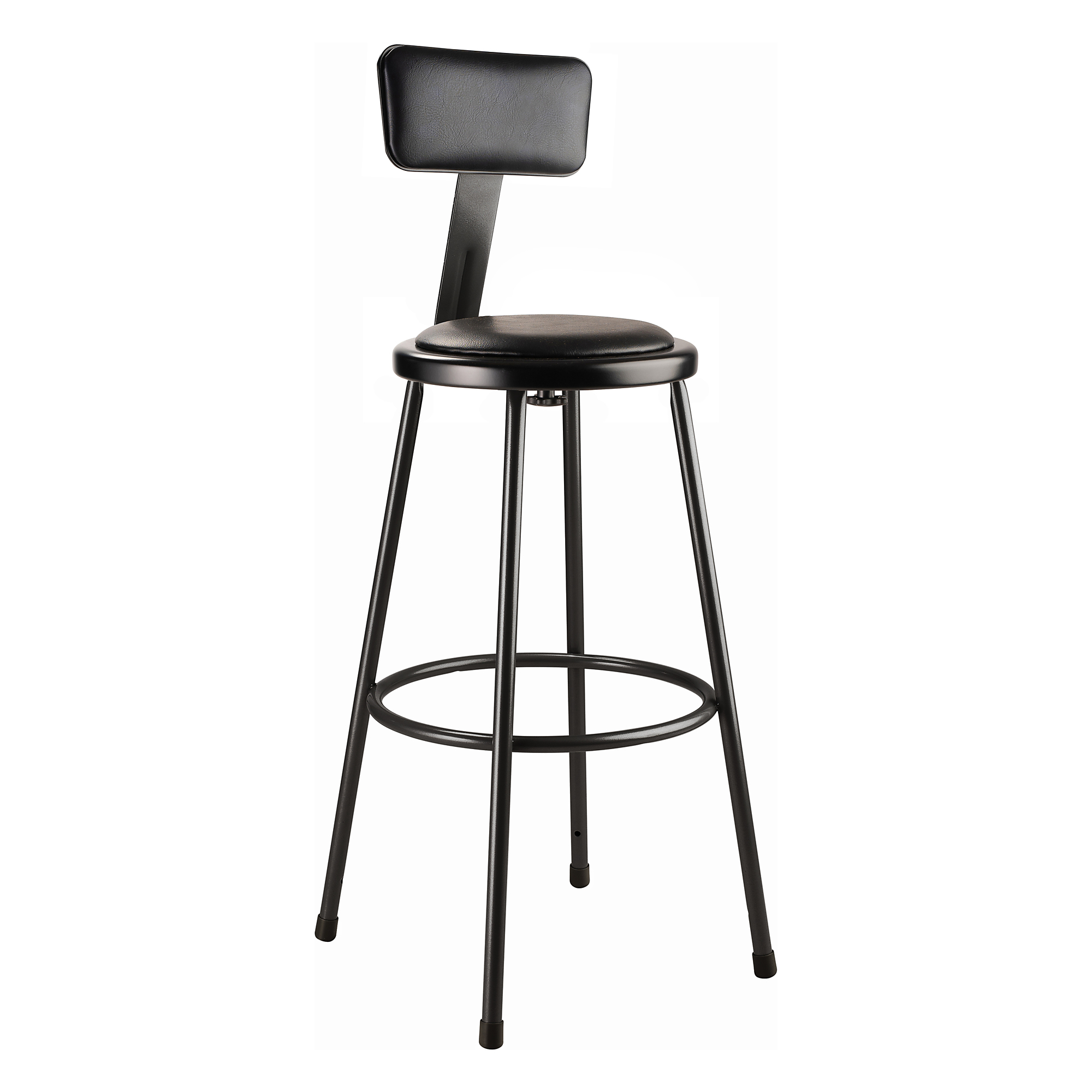 National Public Seating, 30in. Vinyl Steel Stool Backrest, Primary Color Black, Included (qty.) 1, Seating Type Office Stool, Model# 6430B-10